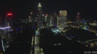 Archiv Foto Webcam Blick von Frankfurter Messe auf die Skyline 23:00