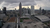 Archiv Foto Webcam Blick von Frankfurter Messe auf die Skyline 07:00