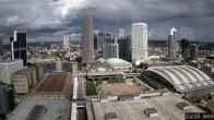Archiv Foto Webcam Blick von Frankfurter Messe auf die Skyline 15:00