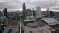Archiv Foto Webcam Blick von Frankfurter Messe auf die Skyline 06:00