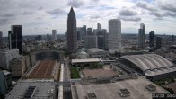 Archiv Foto Webcam Blick von Frankfurter Messe auf die Skyline 09:00