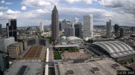 Archiv Foto Webcam Blick von Frankfurter Messe auf die Skyline 13:00