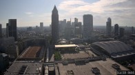 Archiv Foto Webcam Blick von Frankfurter Messe auf die Skyline 07:00