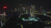 Archiv Foto Webcam Blick von Frankfurter Messe auf die Skyline 01:00