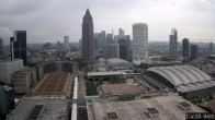 Archiv Foto Webcam Blick von Frankfurter Messe auf die Skyline 07:00