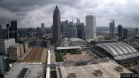 Archiv Foto Webcam Blick von Frankfurter Messe auf die Skyline 11:00