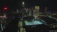 Archiv Foto Webcam Blick von Frankfurter Messe auf die Skyline 23:00