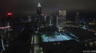 Archiv Foto Webcam Blick von Frankfurter Messe auf die Skyline 23:00