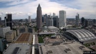 Archiv Foto Webcam Blick von Frankfurter Messe auf die Skyline 13:00