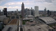 Archiv Foto Webcam Blick von Frankfurter Messe auf die Skyline 15:00