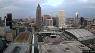 Archiv Foto Webcam Blick von Frankfurter Messe auf die Skyline 19:00