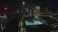 Archiv Foto Webcam Blick von Frankfurter Messe auf die Skyline 23:00