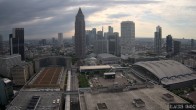 Archiv Foto Webcam Blick von Frankfurter Messe auf die Skyline 07:00