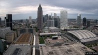 Archiv Foto Webcam Blick von Frankfurter Messe auf die Skyline 19:00