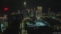 Archiv Foto Webcam Blick von Frankfurter Messe auf die Skyline 21:00