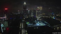 Archiv Foto Webcam Blick von Frankfurter Messe auf die Skyline 23:00