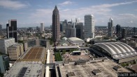 Archiv Foto Webcam Blick von Frankfurter Messe auf die Skyline 13:00