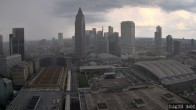 Archiv Foto Webcam Blick von Frankfurter Messe auf die Skyline 15:00