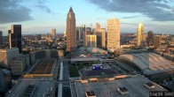 Archiv Foto Webcam Blick von Frankfurter Messe auf die Skyline 19:00