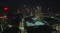 Archiv Foto Webcam Blick von Frankfurter Messe auf die Skyline 03:00