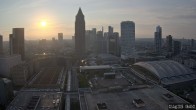 Archiv Foto Webcam Blick von Frankfurter Messe auf die Skyline 05:00