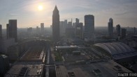 Archiv Foto Webcam Blick von Frankfurter Messe auf die Skyline 06:00