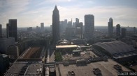 Archiv Foto Webcam Blick von Frankfurter Messe auf die Skyline 07:00