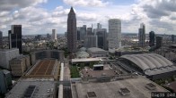 Archiv Foto Webcam Blick von Frankfurter Messe auf die Skyline 11:00
