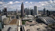 Archiv Foto Webcam Blick von Frankfurter Messe auf die Skyline 13:00