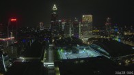 Archiv Foto Webcam Blick von Frankfurter Messe auf die Skyline 23:00