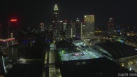 Archiv Foto Webcam Blick von Frankfurter Messe auf die Skyline 23:00