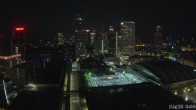 Archiv Foto Webcam Blick von Frankfurter Messe auf die Skyline 03:00
