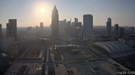Archiv Foto Webcam Blick von Frankfurter Messe auf die Skyline 06:00