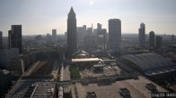 Archiv Foto Webcam Blick von Frankfurter Messe auf die Skyline 07:00