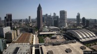 Archiv Foto Webcam Blick von Frankfurter Messe auf die Skyline 11:00