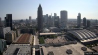 Archiv Foto Webcam Blick von Frankfurter Messe auf die Skyline 09:00