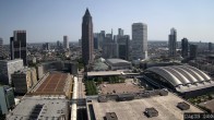 Archiv Foto Webcam Blick von Frankfurter Messe auf die Skyline 11:00