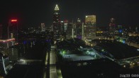 Archiv Foto Webcam Blick von Frankfurter Messe auf die Skyline 23:00