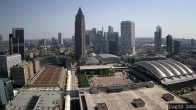 Archiv Foto Webcam Blick von Frankfurter Messe auf die Skyline 11:00