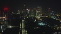 Archiv Foto Webcam Blick von Frankfurter Messe auf die Skyline 03:00