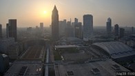 Archiv Foto Webcam Blick von Frankfurter Messe auf die Skyline 06:00