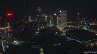 Archiv Foto Webcam Blick von Frankfurter Messe auf die Skyline 03:00