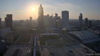Archiv Foto Webcam Blick von Frankfurter Messe auf die Skyline 06:00