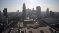 Archiv Foto Webcam Blick von Frankfurter Messe auf die Skyline 07:00