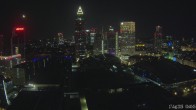 Archiv Foto Webcam Blick von Frankfurter Messe auf die Skyline 23:00