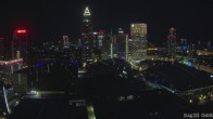 Archiv Foto Webcam Blick von Frankfurter Messe auf die Skyline 23:00