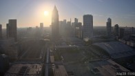 Archiv Foto Webcam Blick von Frankfurter Messe auf die Skyline 06:00