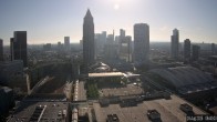 Archiv Foto Webcam Blick von Frankfurter Messe auf die Skyline 07:00