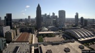 Archiv Foto Webcam Blick von Frankfurter Messe auf die Skyline 09:00