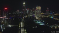 Archiv Foto Webcam Blick von Frankfurter Messe auf die Skyline 23:00